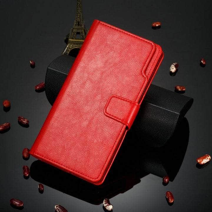 Casebuddy Red / Galaxy A54 5G Galaxy A54 2023 Flip Multi Card Pocket Wallet Shell