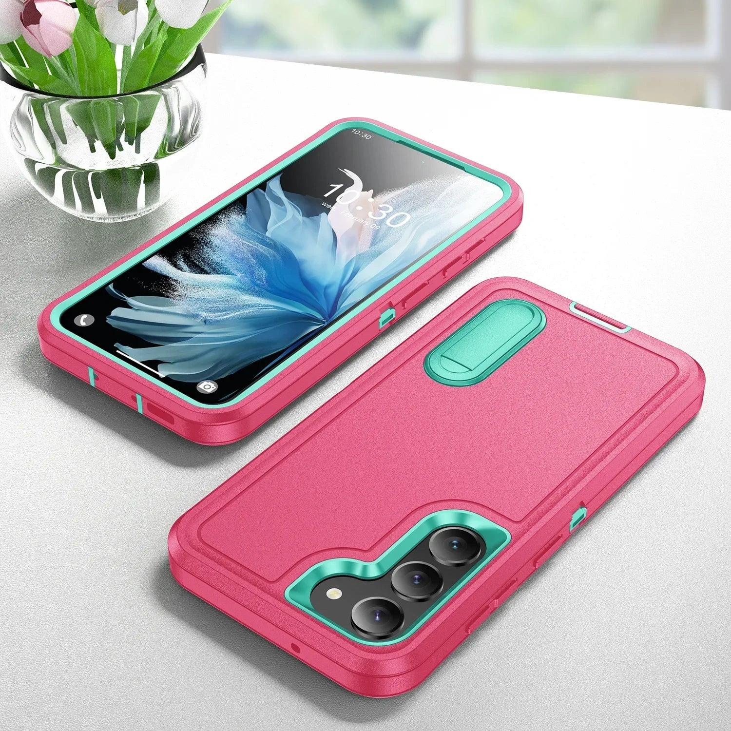 Casebuddy rose red / for Galaxy S24 Galaxy S24 Anti-Dust Kickstand Rugged Case