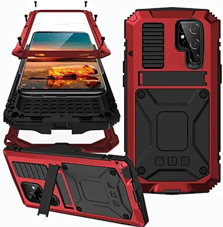 Casebuddy Red / For Samsung S24 Galaxy S24 Rugged Military Metal Case