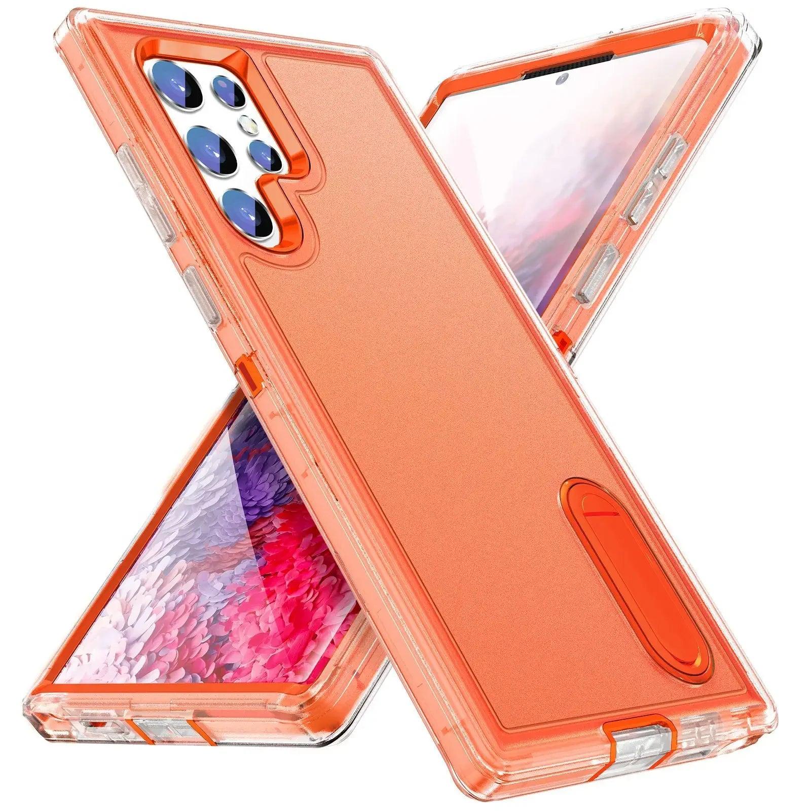 Casebuddy transparent  orange / Samsung S24 Galaxy S24 Shockproof Heavy Duty Cover