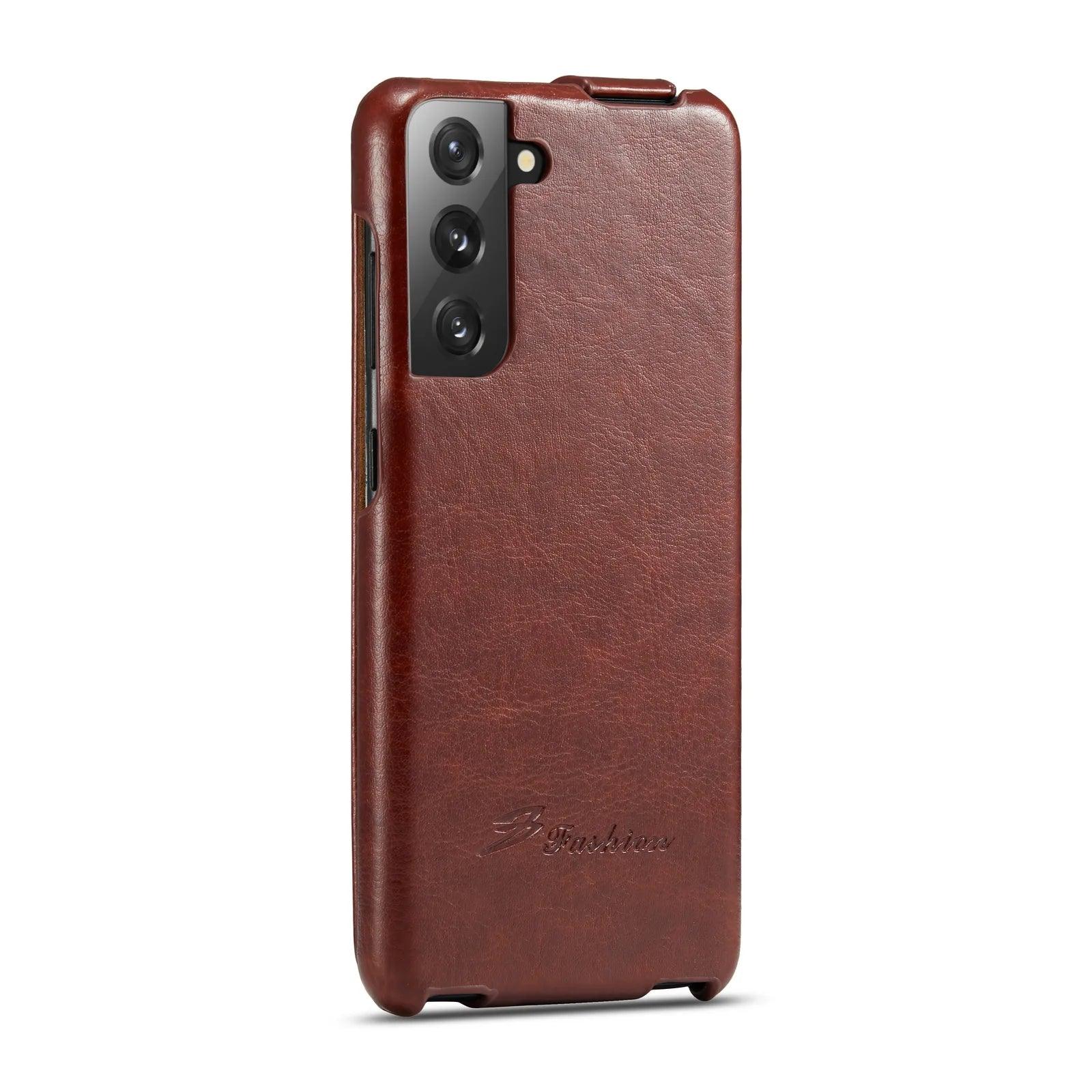 Casebuddy Galaxy S24 Ultra Vertical Flip Vegan Leather Case