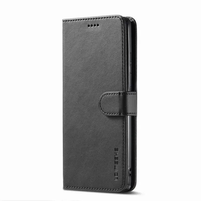 Casebuddy Black / For Samsung S24Ultra Galaxy S24 Ultra Wallet Leather Cover