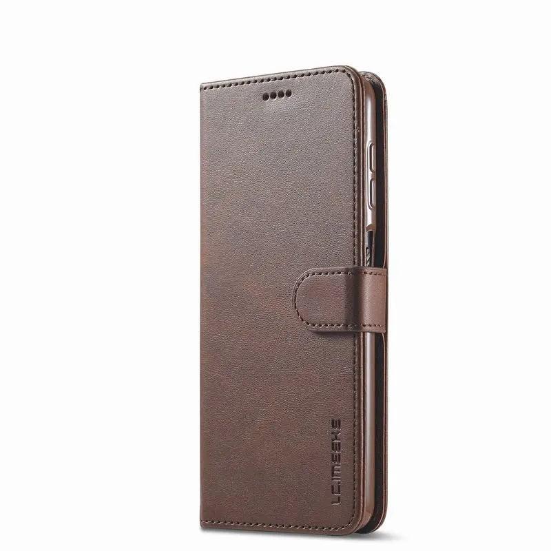 Casebuddy Brown / Samsung S24 Ultra Galaxy S24 Ultra Wallet Vegan Leather Cover