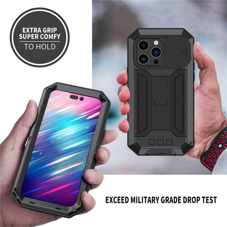 Casebuddy iPhone 15 Full Body Rugged Armor Shockproof Metal Cover