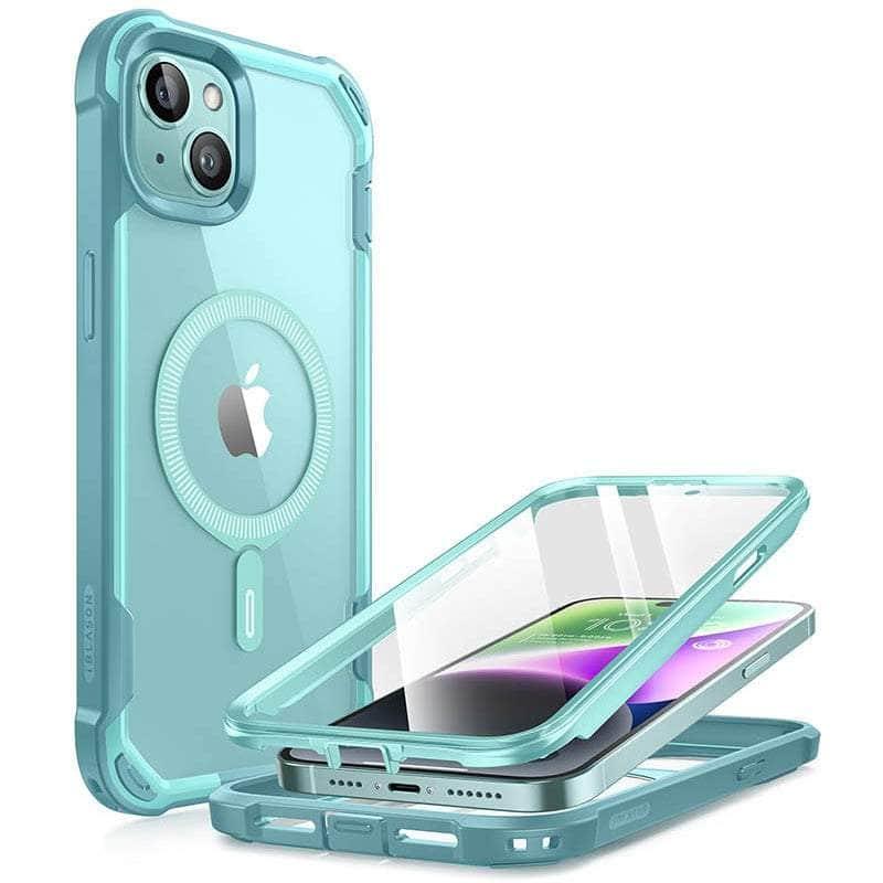 Casebuddy SeaFoam / PC + TPU iPhone 15 I-BLASON AresMag Shockproof MagSafe Case