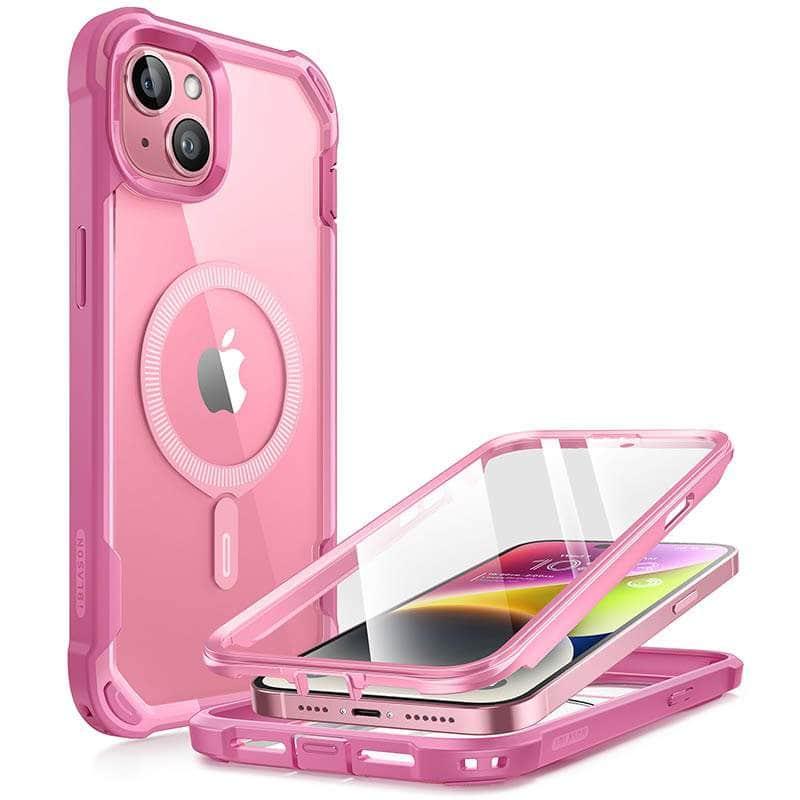 Casebuddy Pink / PC + TPU iPhone 15 I-BLASON AresMag Shockproof MagSafe Case