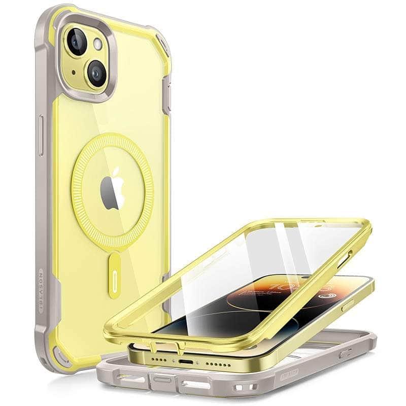 Casebuddy Yellow / PC + TPU iPhone 15 I-BLASON AresMag Shockproof MagSafe Case