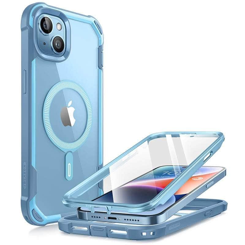 Casebuddy Blue / PC + TPU iPhone 15 I-BLASON AresMag Shockproof MagSafe Case