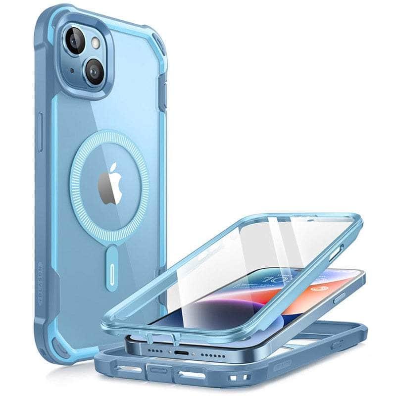 Casebuddy Blue / PC + TPU iPhone 15 Plus I-BLASON AresMag Shockproof MagSafe Case