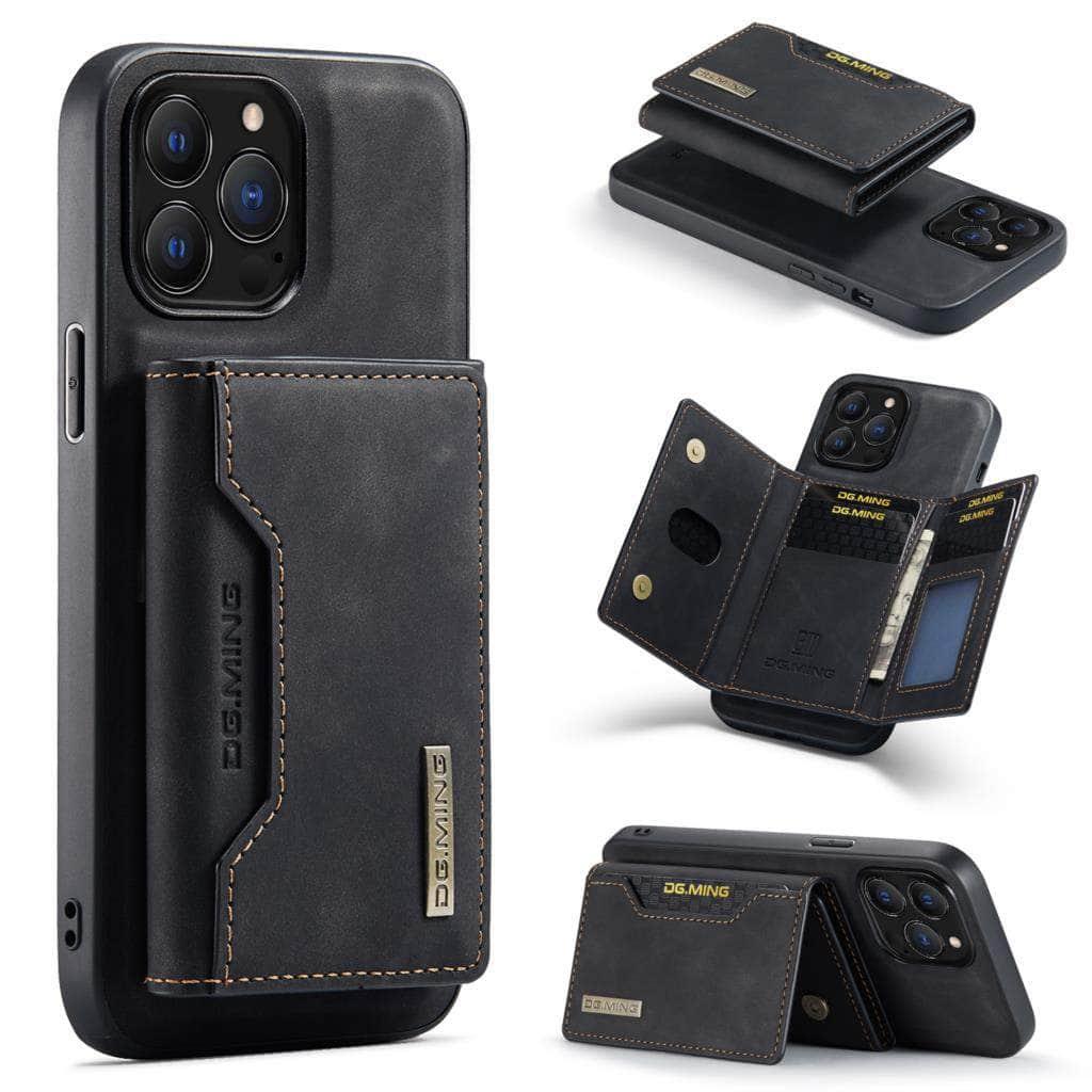 Casebuddy Black / For iPhone 15PLUS iPhone 15 Plus Magnetic Split Body Wallet Case