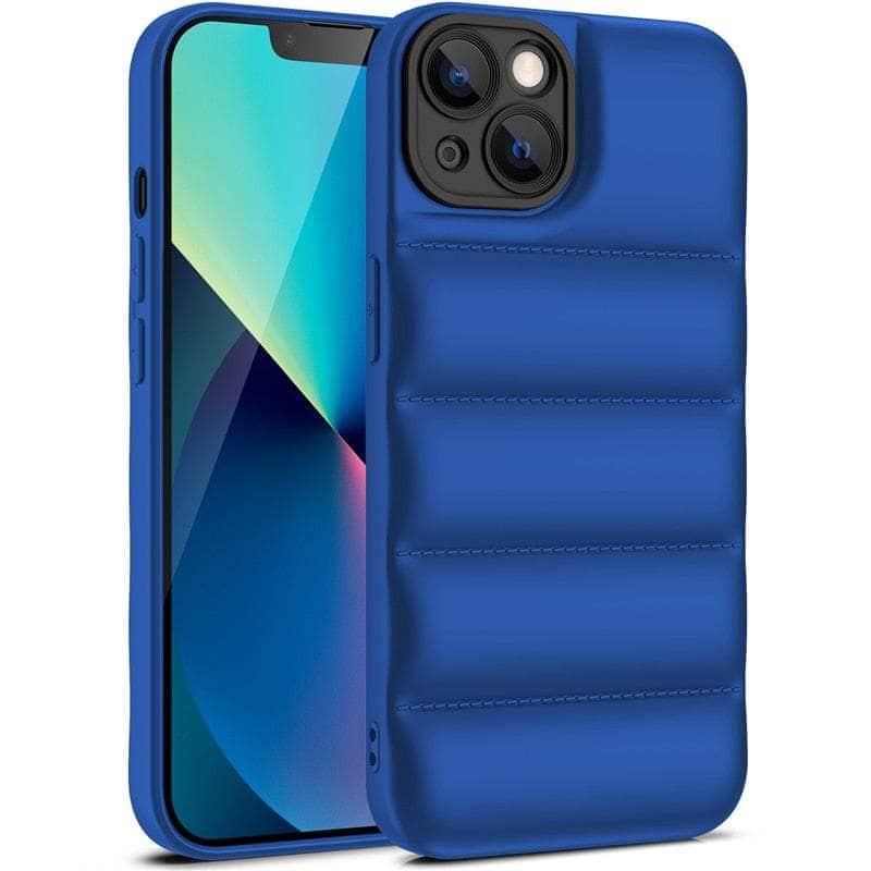 Casebuddy B-Navy Blue / For iPhone 15 Pro iPhone 15 Pro Down Jacket Shockproof Cover