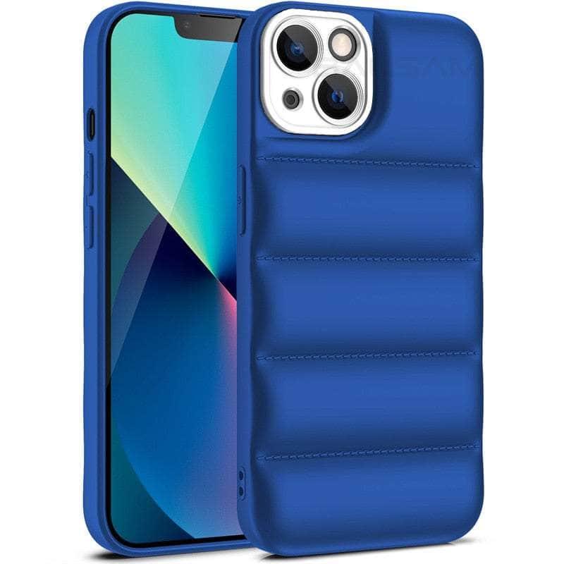 Casebuddy W-Navy Blue / For iPhone 15 Pro iPhone 15 Pro Down Jacket Shockproof Cover