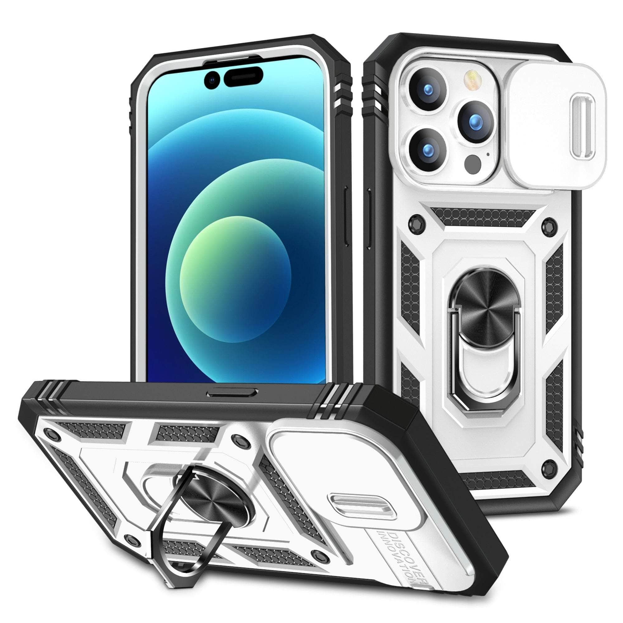 Casebuddy White / iPhone 15 Pro Max iPhone 15 Pro Max Armor Designed Shockproof Rugged Military Case