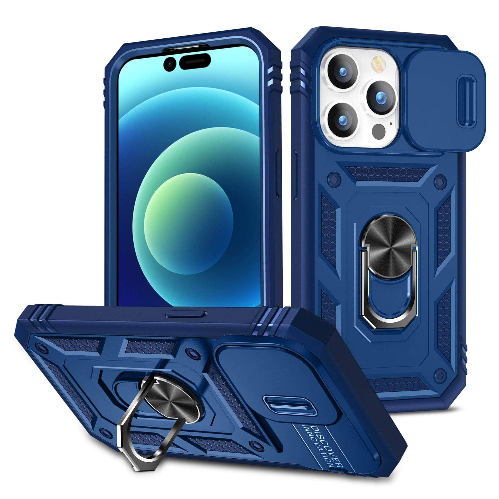 Casebuddy Blue / iPhone 15 Pro Max iPhone 15 Pro Max Armor Designed Shockproof Rugged Military Case