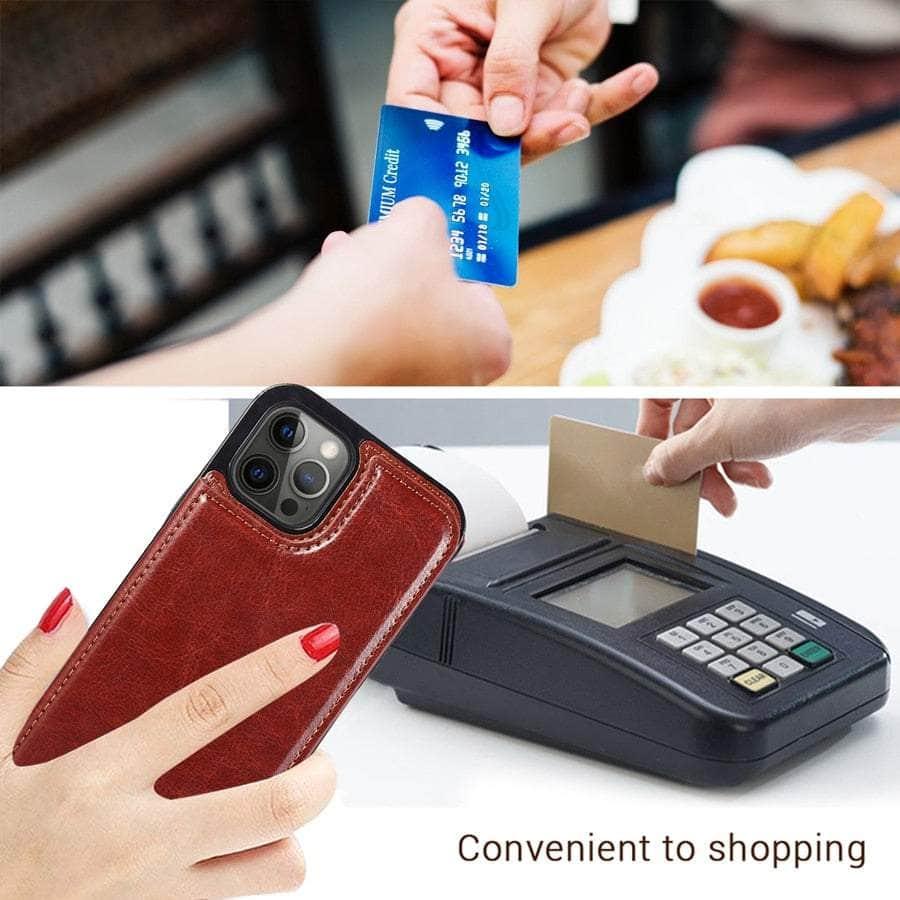 Casebuddy iPhone 15 Pro Wallet Double Button Card Stand