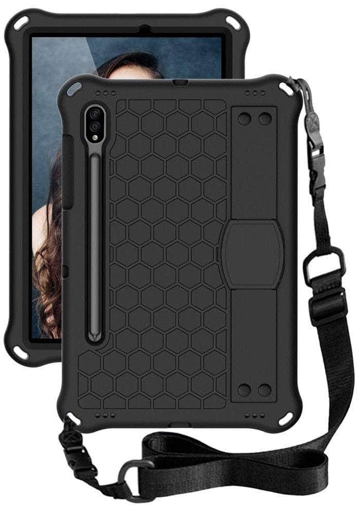 Casebuddy Black / S9 11 2023 X710 Kids Shoulder Strap Galaxy Tab S9 2023 EVA Case