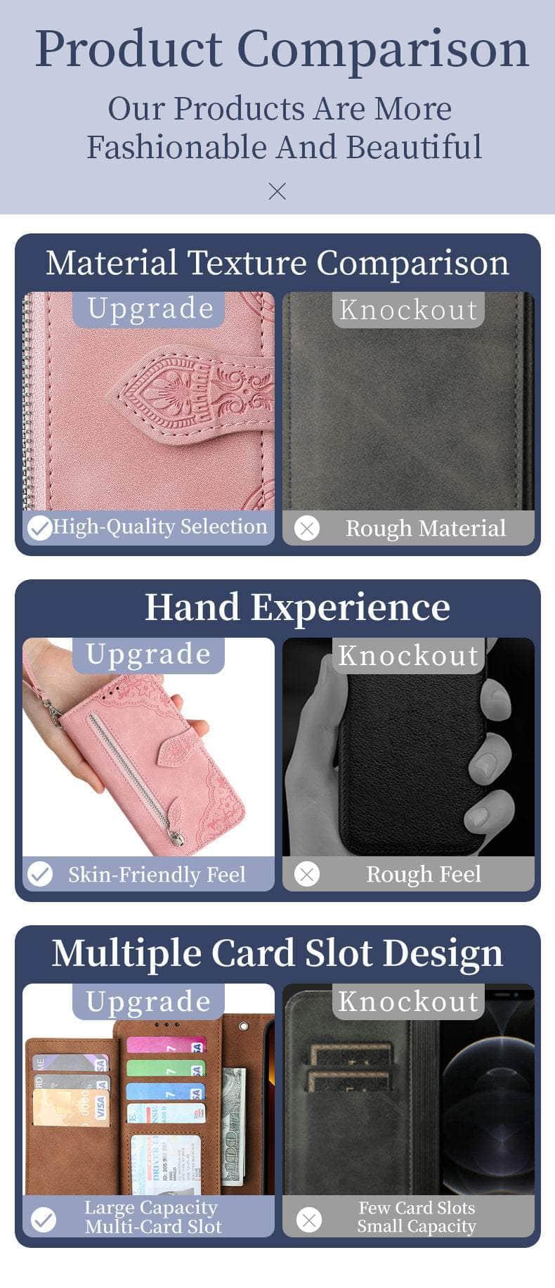 Casebuddy Luxury Zipper Leather Card Book Galaxy A24 Etui