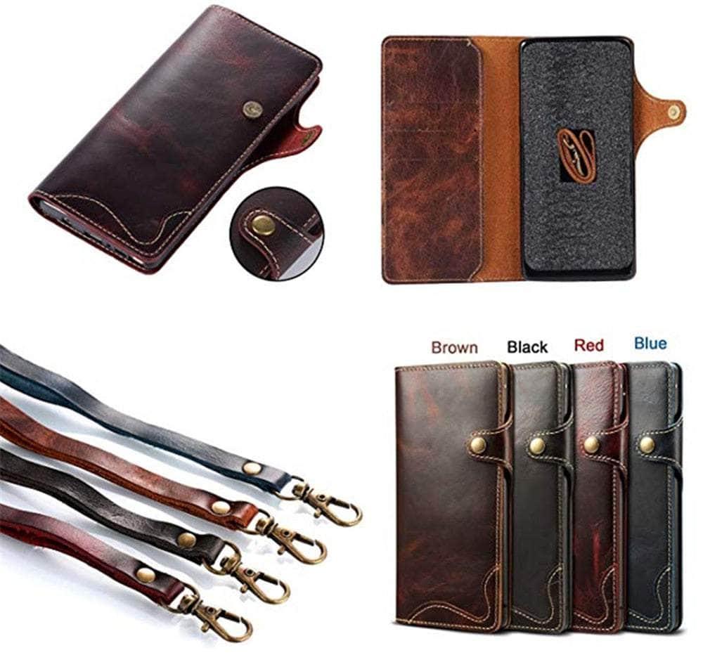 Casebuddy Real Leather iPhone 15 Vintage Card Case