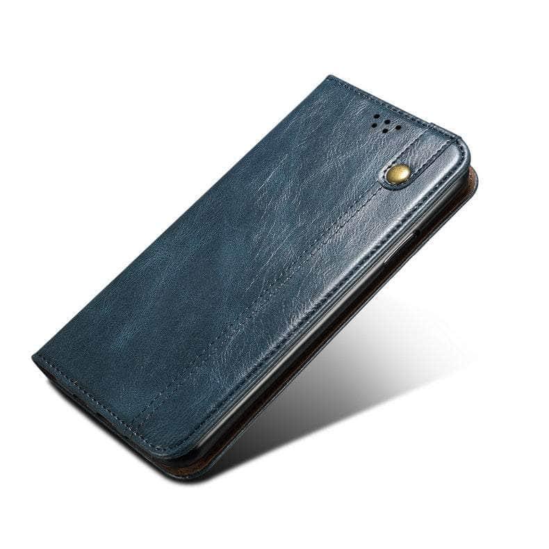 Casebuddy Blue / SAMSUNG S23 FE Vegan Leather Galaxy S23 FE Wallet Case