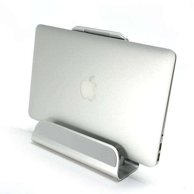 2 In 1 Aluminum Firm Bracket for Macbook Air Pro Retina 11 12 13 15 Vertical Base Stand