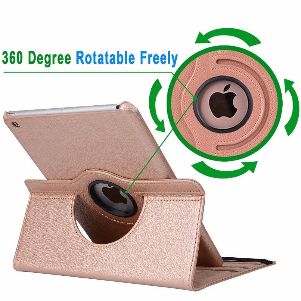 360 Degree Rotating Leather Look Smart Sleep Awake Case iPad Air 3 2019 A2152, A2123, A2154