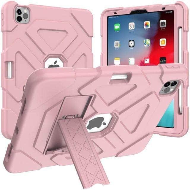CaseBuddy Australia Casebuddy Rose / For iPad Air 4 2020 360 Full-body Shockproof Armor Case iPad Air 4 10.9 2020 with Stand