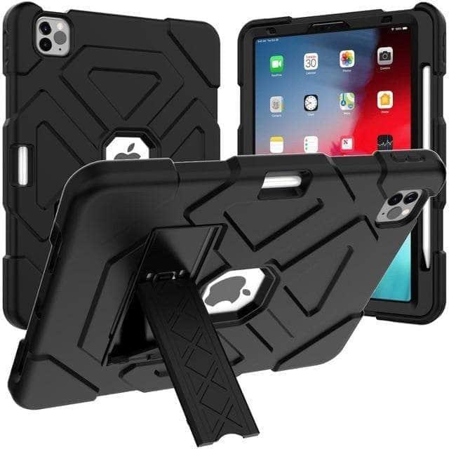 CaseBuddy Australia Casebuddy Black / For iPad Air 4 2020 360 Full-body Shockproof Armor Case iPad Air 4 10.9 2020 with Stand