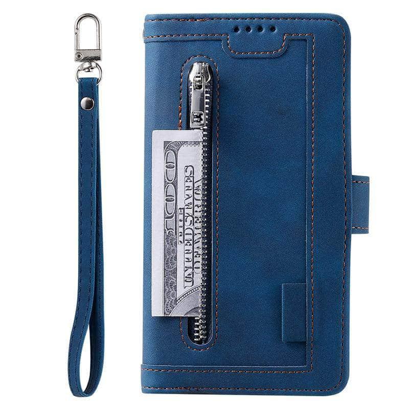 CaseBuddy Australia Casebuddy 9 Cards Zipper Flip iPhone 13 Mini Leather Case