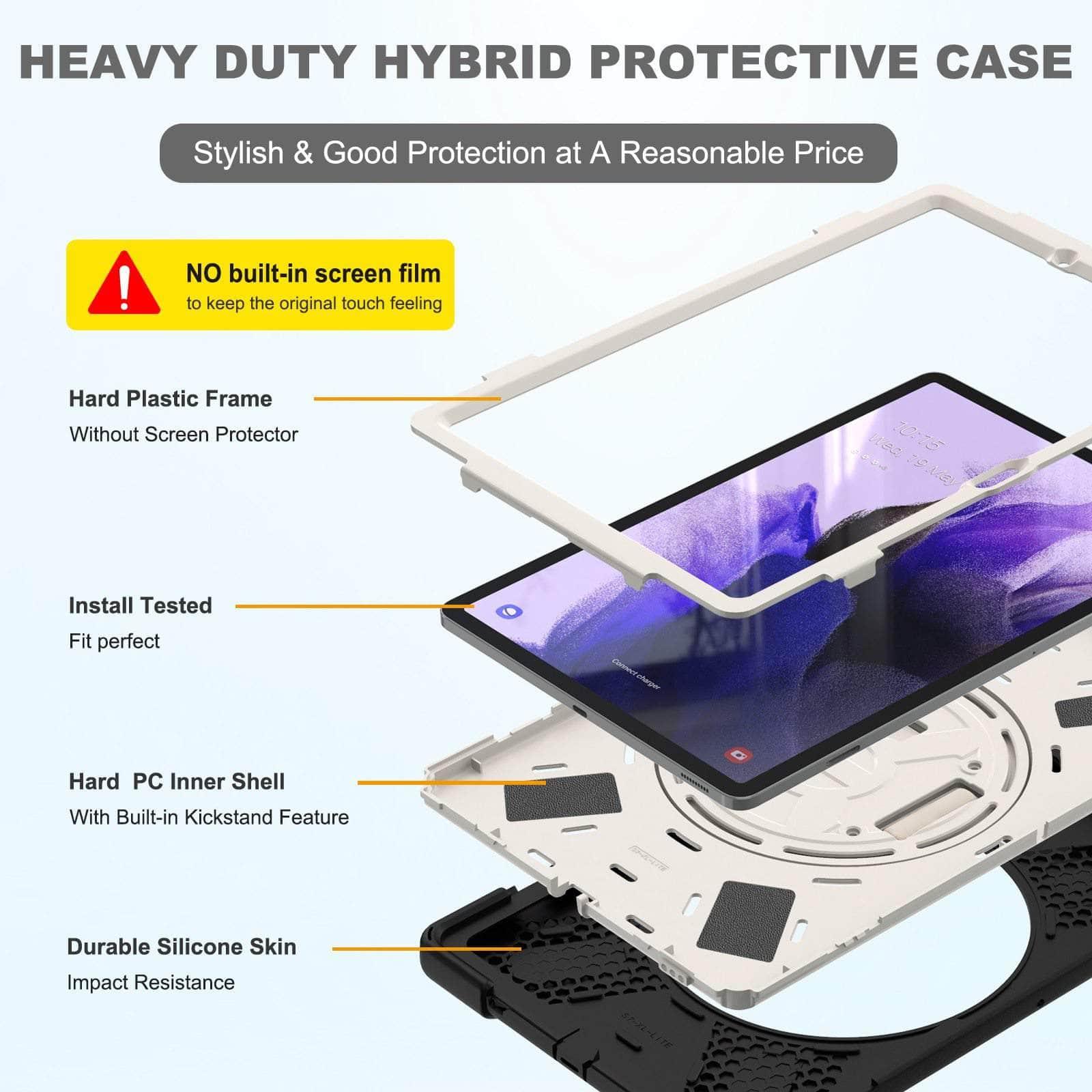 CaseBuddy Australia Casebuddy Anti-fall Rugged Duty Stand Galaxy Tab S7 Lite 12.4 T730 T735