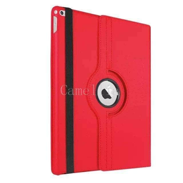 CaseBuddy Casebuddy Red Apple iPad Pro (2015) Leather Look 360 Rotating Stand Smart Case