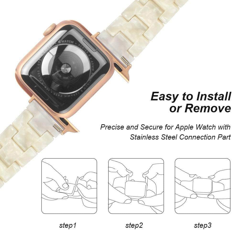 Apple Watch 6 5 4 3 2 SE 44/42/40/38 Resin Stainless Steel Metal Buckle
