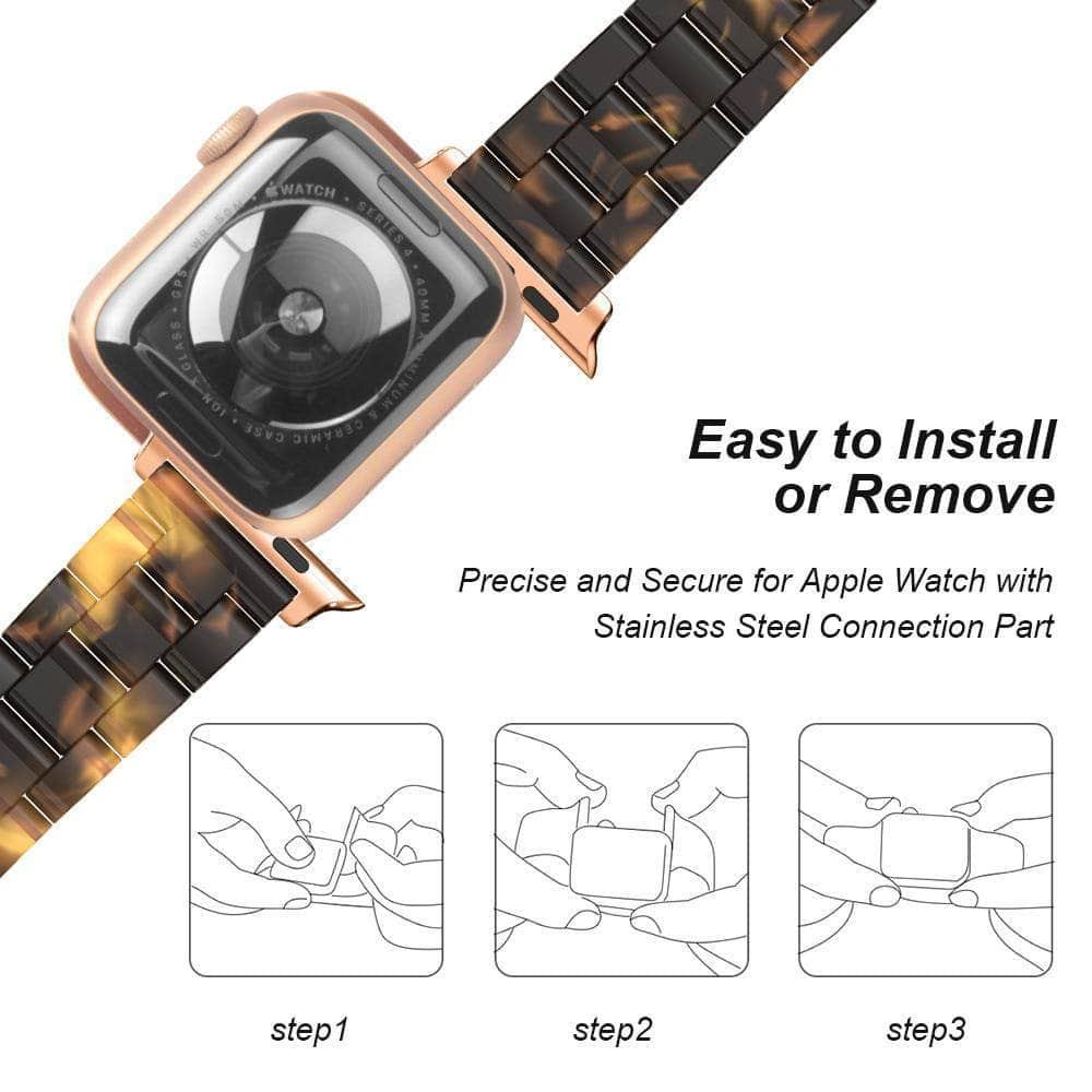 Apple Watch 6 5 4 3 2 SE 44/42/40/38 Resin Stainless Steel Metal Buckle