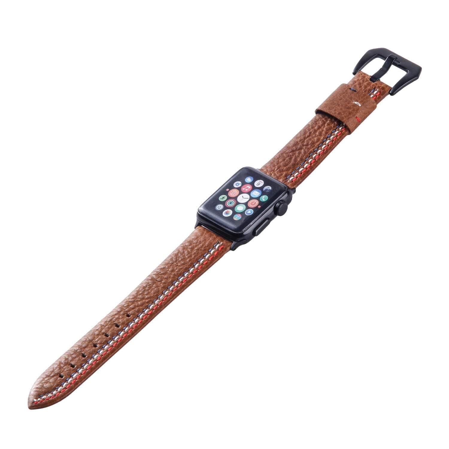 Apple Watch 6 5 4 3 SE 44/40 Wrist Strap Genuine Leather Watchband
