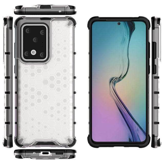 Armor Case Samsung S20+ S20 Ultra 5G Honeycomb Clear Phone Case Shockproof Back Cover