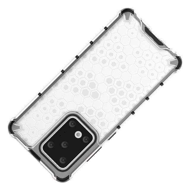 Armor Case Samsung S20+ S20 Ultra 5G Honeycomb Clear Phone Case Shockproof Back Cover