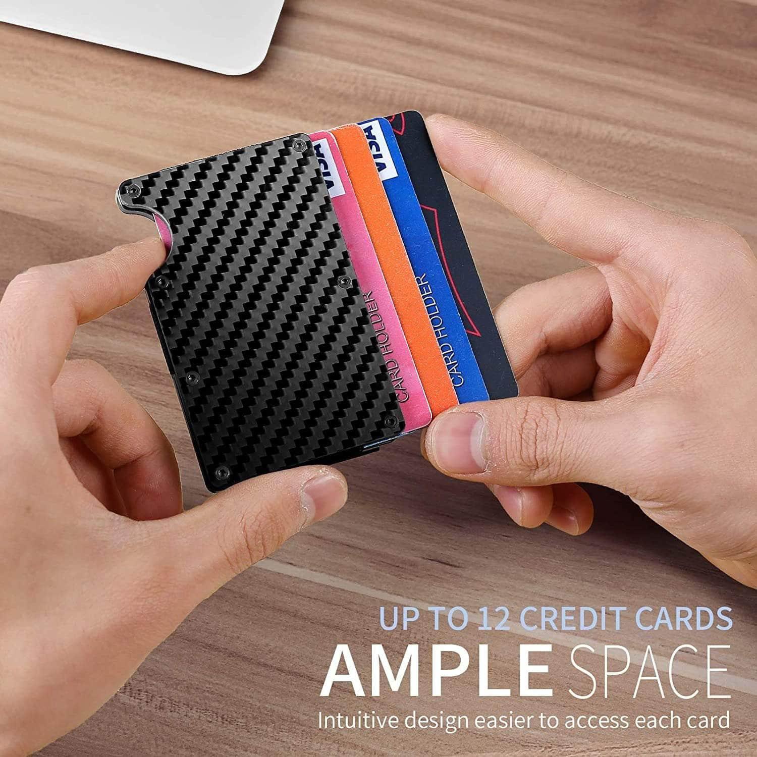 Carbon Fiber Card Holder Mini Slim Wallet RFID Magic Wallet - CaseBuddy Australia