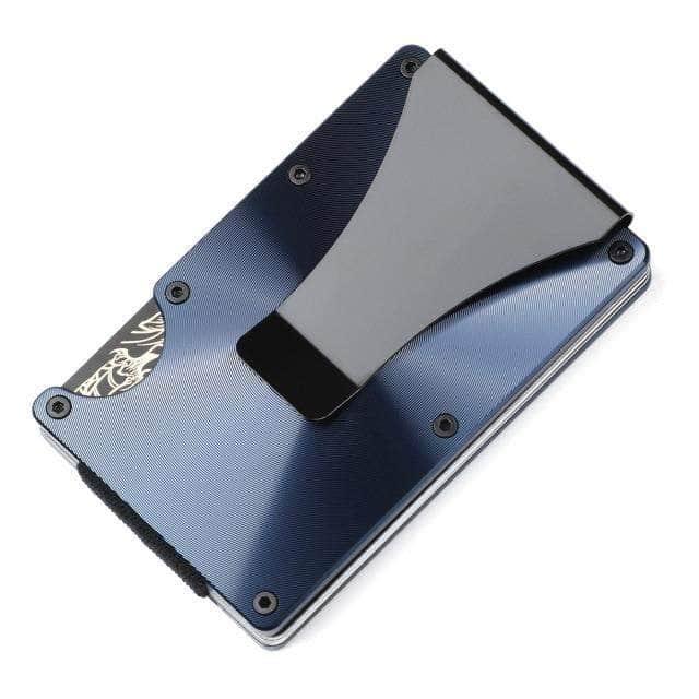 CaseBuddy Australia Casebuddy blue 5 Carbon Fiber Card Holder Mini Slim Wallet RFID Magic Wallet