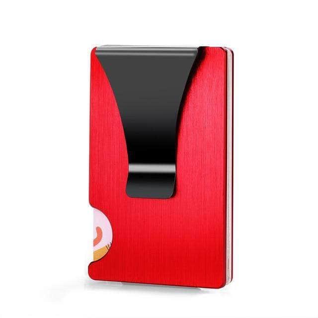 CaseBuddy Australia Casebuddy red 3 Carbon Fiber Card Holder Mini Slim Wallet RFID Magic Wallet