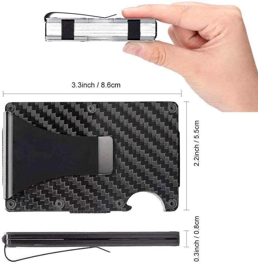 CaseBuddy Australia Casebuddy Carbon Fiber Card Holder Mini Slim Wallet RFID Magic Wallet