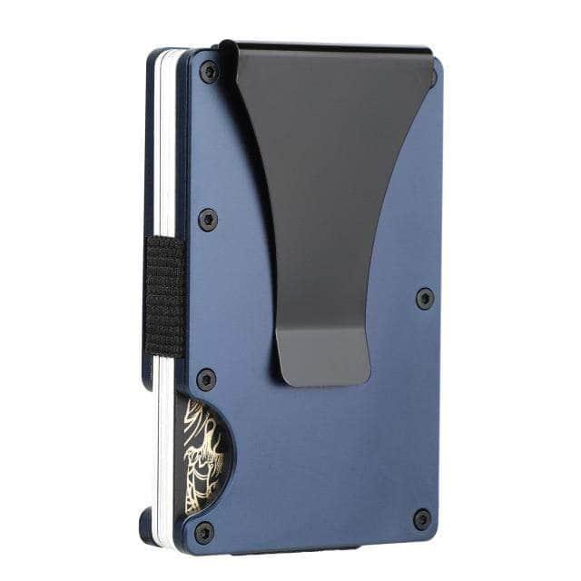 CaseBuddy Australia Casebuddy blue 4 Carbon Fiber Card Holder Mini Slim Wallet RFID Magic Wallet