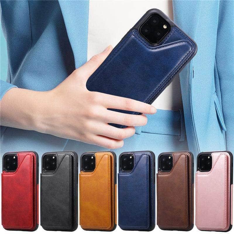 CaseBuddy Casebuddy Card Holder Case Apple iPhone 11 Pro Max Luxury Leather Cover Anti-knock  Business Style Fashion
