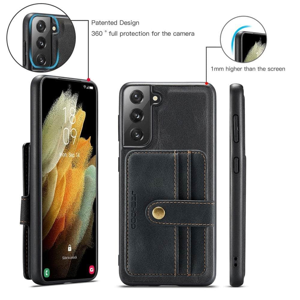 Card Slot Leather Galaxy S22 Case
