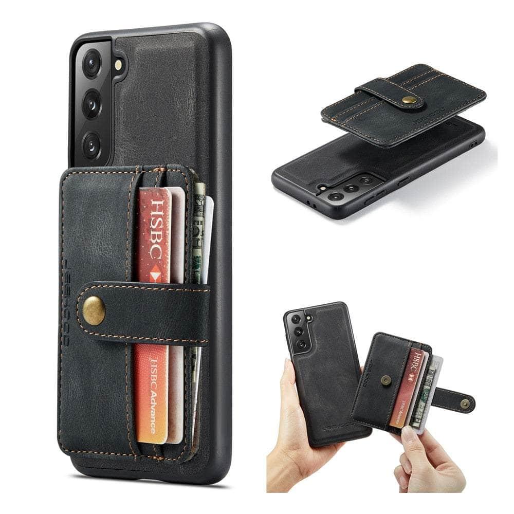 Card Slot Leather Galaxy S22 Case