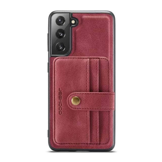 Card Slot Leather Galaxy S22 Case