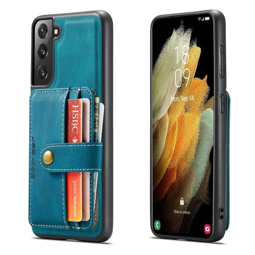 Card Slot Leather Galaxy S22 Ultra Case
