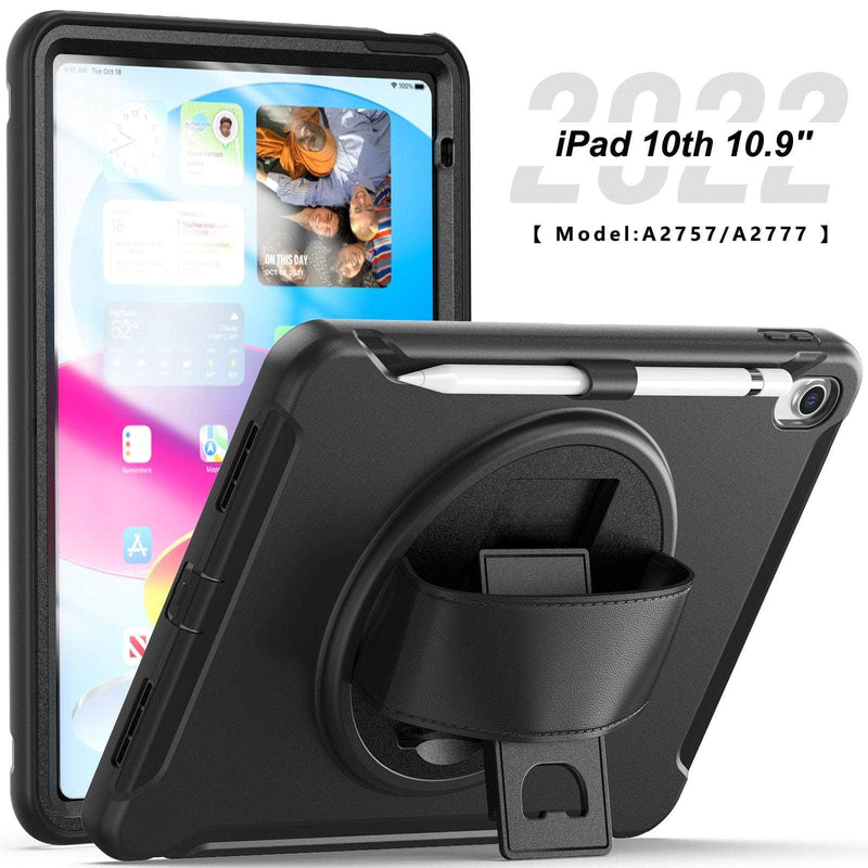 Casebuddy Black / For iPad 10th 10.9 iPad 10 2022 Heavy Duty Shockproof Rugged Casde
