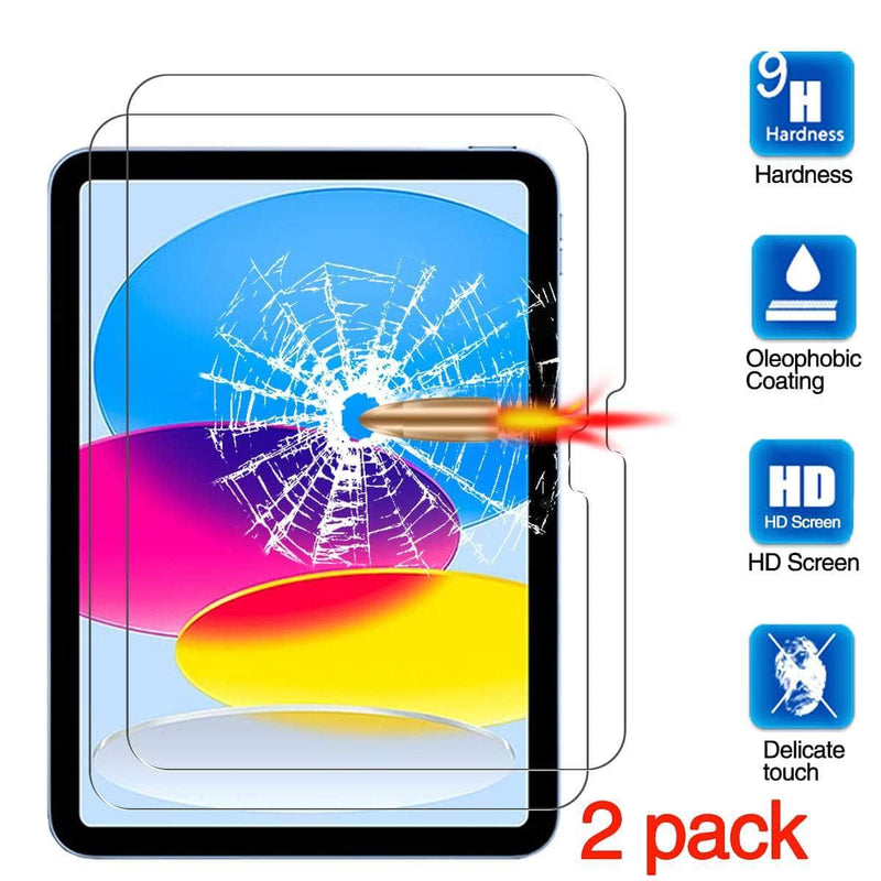 Casebuddy 2PCS Glass / iPad 10th 10.9 inch iPad 10 2022 Shockproof Pencil Holder Kids Case