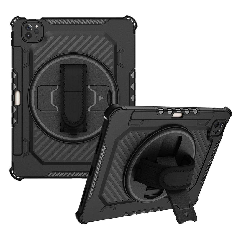 Casebuddy black / iPad Pro 12.9 2022 iPad Pro 12.9 2022 Full-Body Rugged Kickstand Cover