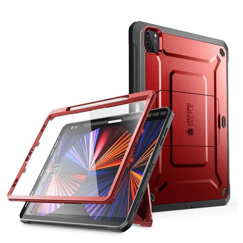 Casebuddy Red iPad Pro 12.9 2022 SUPCASE UB Pro Full-Body Rugged Kickstand