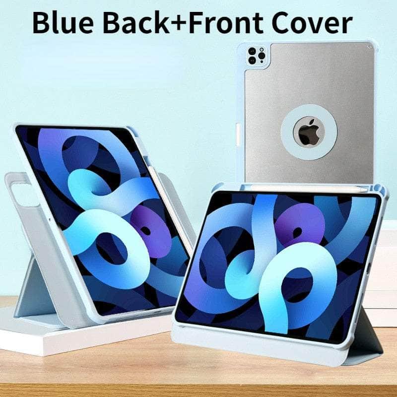 Casebuddy Blue Back and Front / iPad Pro 12.9 2022 Magnetic Detachable Back Case iPad Pro 12.9 2022